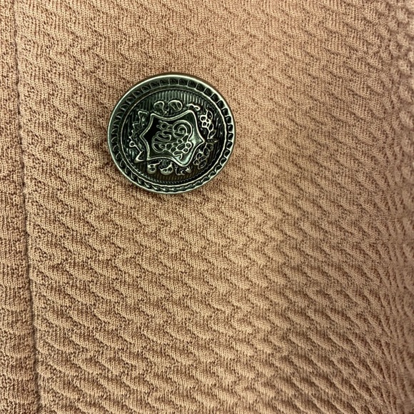 Open Front Military Style Blazer - Picture 4 of 7